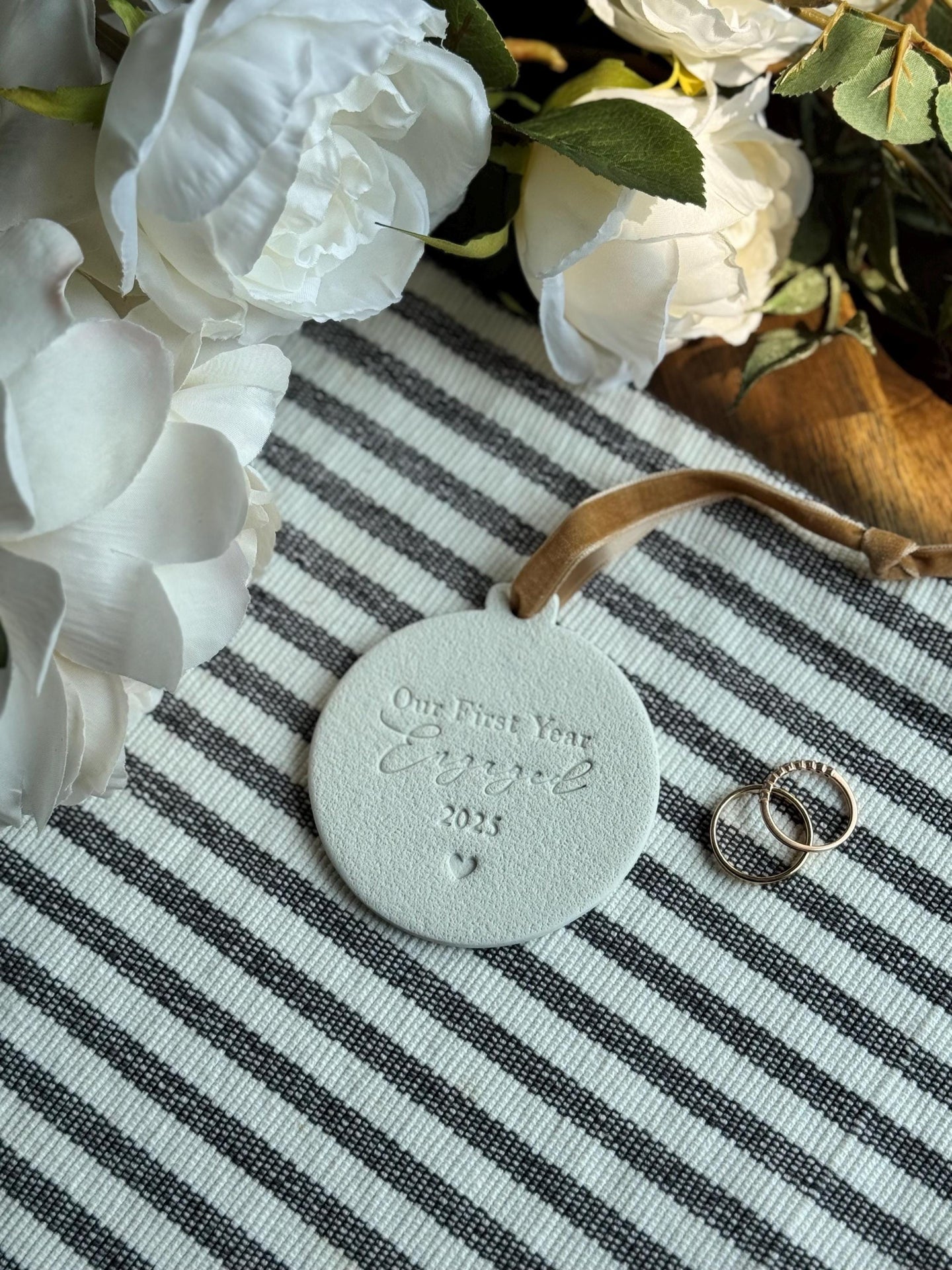 First Year Engaged Ornament | Unique Engagement Gift